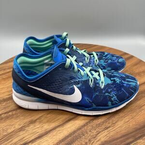 Nike Free 5.0 TR Fit 5 Shoes Womens 6.5 Blue Running Comfort Walking Trainers